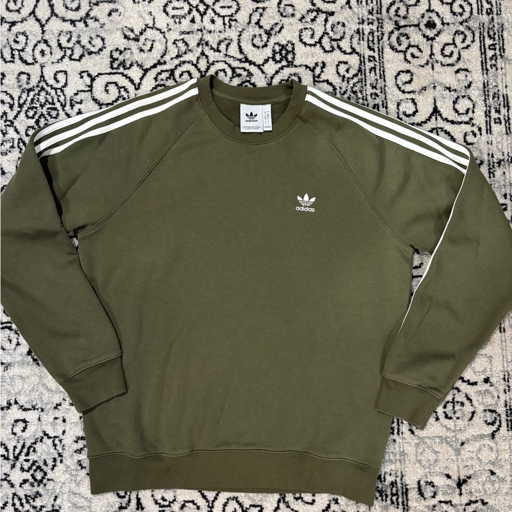 adidas Olive Green Crewneck L